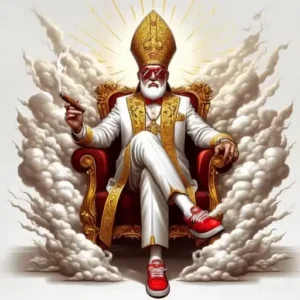 Dope Pope, white smoke (black smoke, nope Pope) 🍩-no